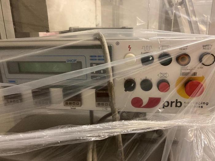 Used 1986 PRB Penta Film wrapping machine with labeler Etipack