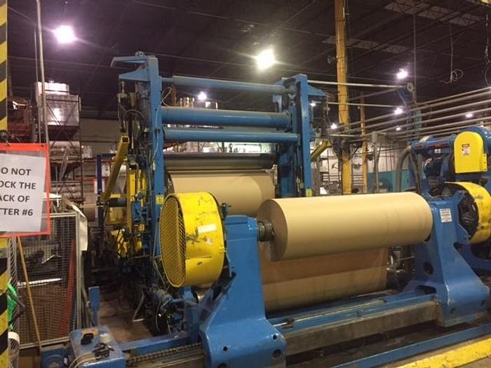 Used 85" (2.15M) CAMERON MDL 458 SLITTER REWINDER SHAFTLESS REWIND