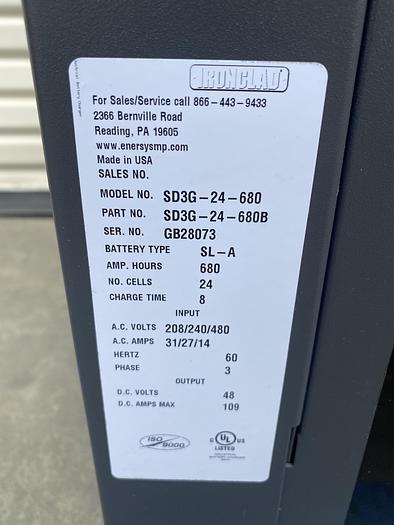 Used Jungheinrich  EFX 413 Electric Forklift Front Seat/tri-Lateral Stacker w/ Charger