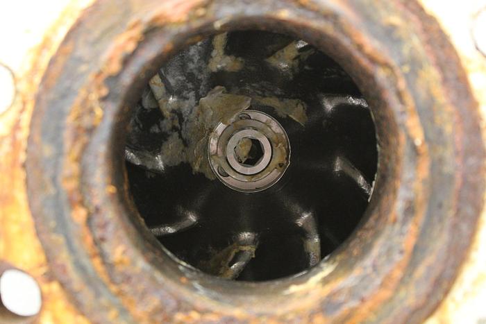 Used Sulzer NPT33-3 Pump, Iron Casing, Stainless Steel Suction Side Plate, 9-Vane Impeller #43808