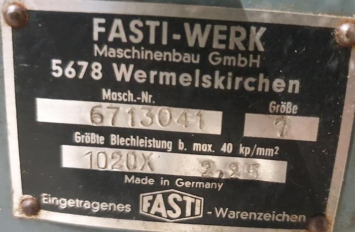 Gebraucht Manuelle Rundbiegemaschine Fasti 103-10-2,25
