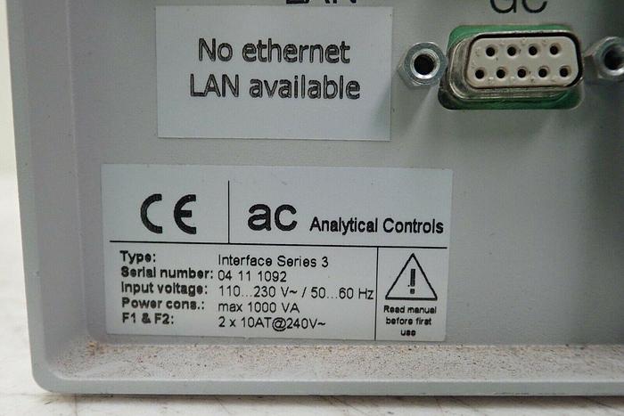 Used AC Analytical Controls Type Interface Series 3 Unit, 110-230 V, 50-60 Hz