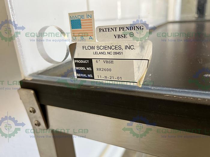 Used Flow Sciences  RK2600 6 Ft Vented Balance Safety Enclosure w/ Stand