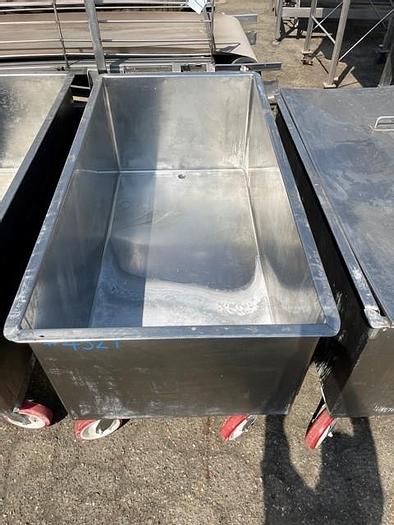 Used Stainless Steel 212 Gallon Meat Cart / Portable Tank