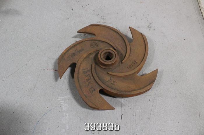 Used Goulds 3196 1.5x3x13 Pump Impeller, 5-Vane, DI, 10" Diameter, 53971 #39383