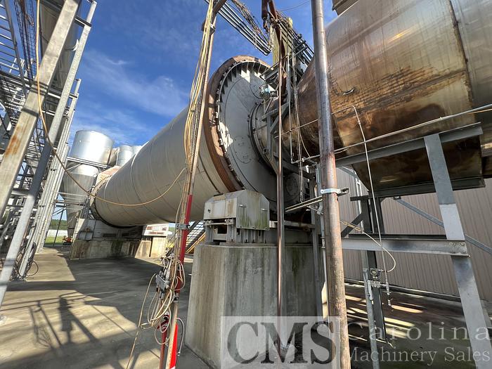 Used Buhler Aeroglide 13x60 Stainless Steel Drum Dryer with Burner