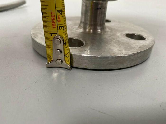 Used Stainless Steel A/SA182 Flange to Sanitary Fitting w/ 17" Dip Tube & 1" SF