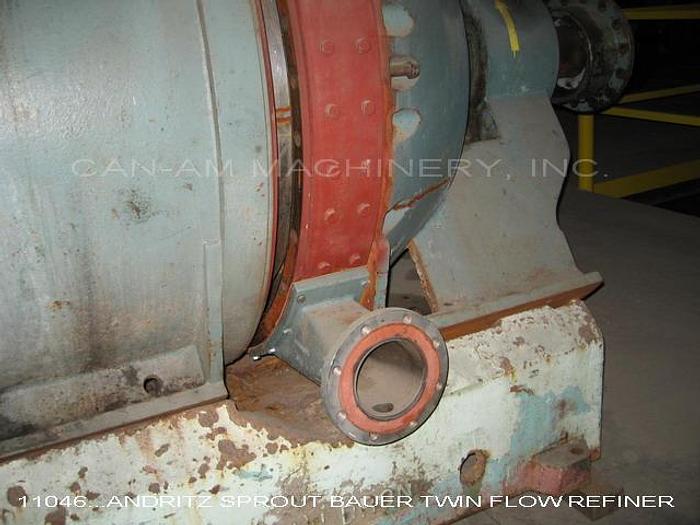 Refurbished Sprout Waldron R42EMAII Twin Flow Refiner, 42", Electro-Mechanically Actuated, Recently Rebuilt, With Guards, Coupling, Pedestal Controls #11046