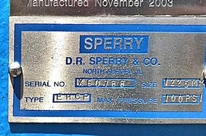 Used 70 CU. FT. SPERRY FILTER PRESS - 1200 MM