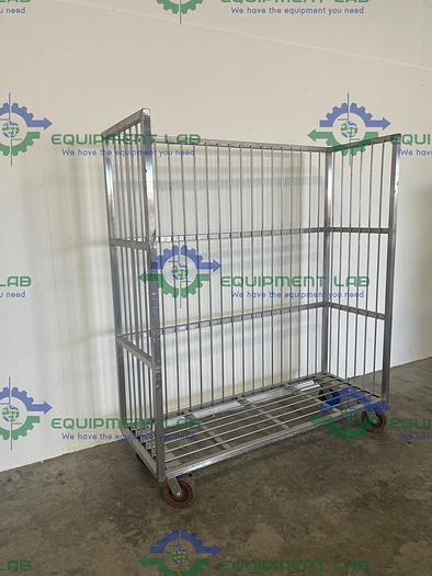 Used 60" x70" x22" Aluminum Cart/Cage w/ Wheels
