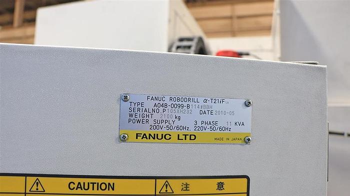Used 2010 Fanuc Robodrill Alpha T21iFLa