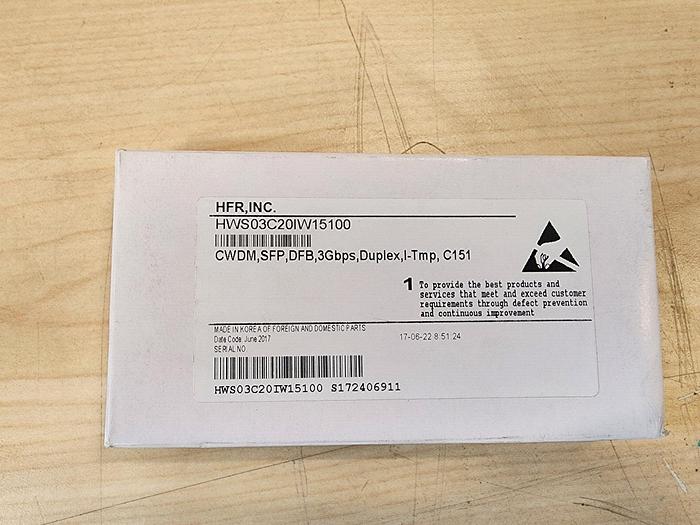Used HFR, Inc. HWS03C20IW15100 SFP Module NEW!