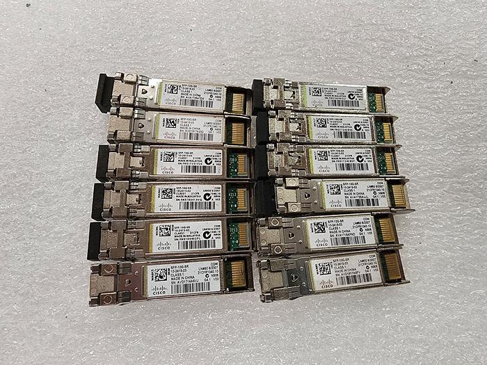 Used CISCO SFP-10G-SR Lot of 12 Modules