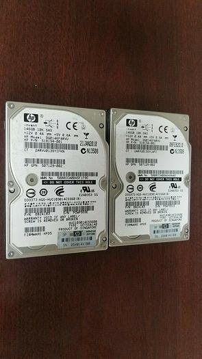 Used HP 507129-002 146GB 2.5" SAS 10K  Drives Lot of 2