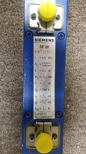 Used Siemens RW189 Travelling Wave Tube Amplifier 6.15GHz