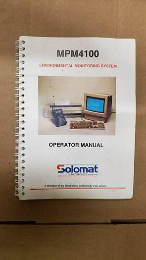Used Solomat MPM4100 Operator Manual