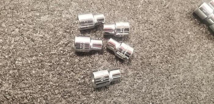 Used PROTO 3/8" Drive 5/16 Sockets 6pt Lot of 5 Set #1