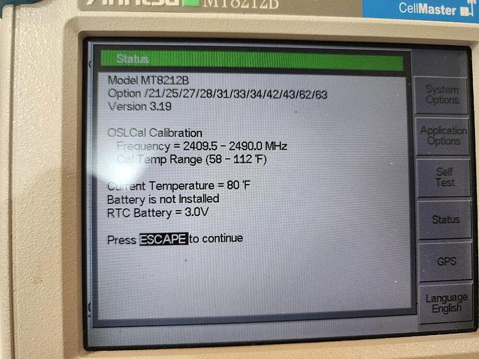 Used Anritsu MT8212B SiteMaster Many Options Unit #3