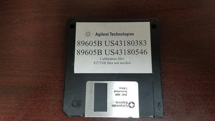 Used Agilent 89605B Calibration Files Diskette