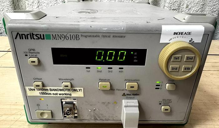 Used Anritsu MN9610B Programmable Optical Attenuator *PARTS*