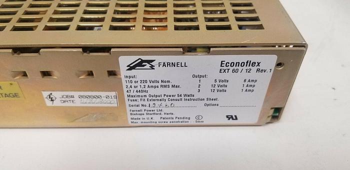Used Farnell EXT60/12 Power Supply Good!