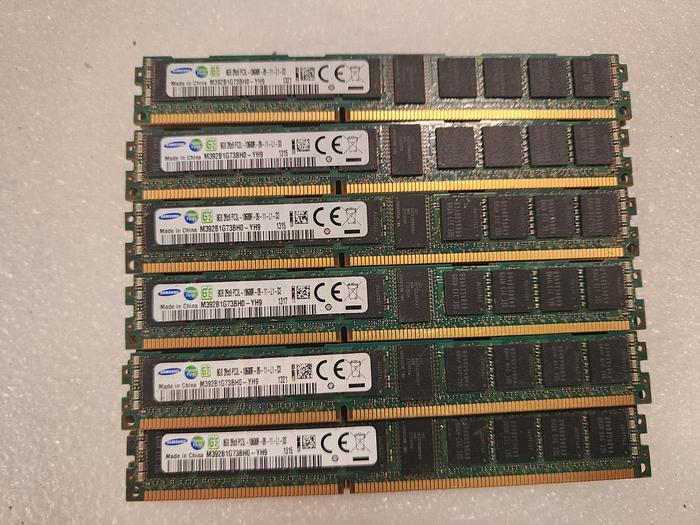 Used Samsung M392B1G73BH0-YH9 8GB 2Rx8 PC3L-10600R-09-11-L1-D3 Lot of 23 Pieces!