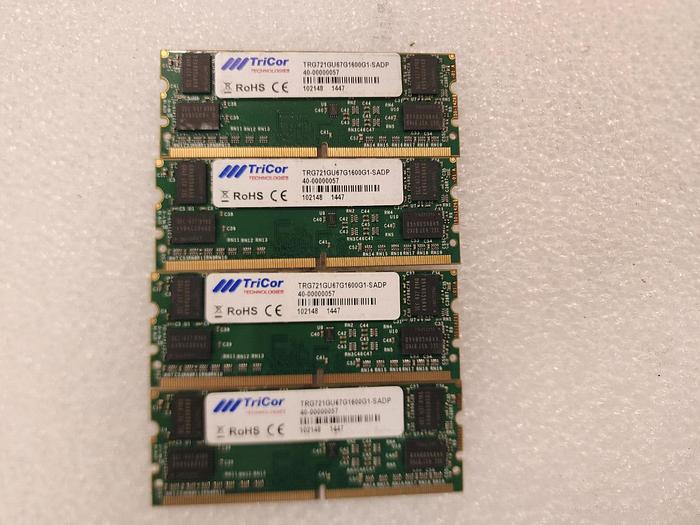 Used TRICOR TRG721GU67G1600G1-SADP 8GB DDR3 UDIMM Lot of 4