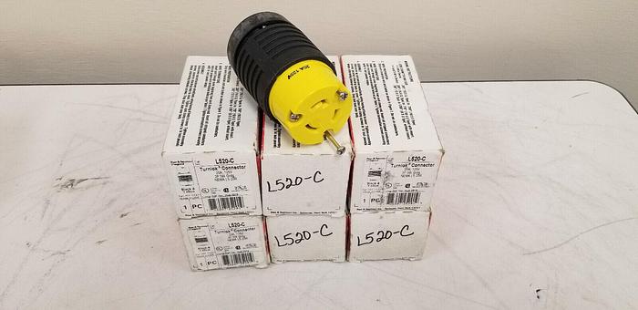 Pass & Seymour L520-C Turnlok Connector Lot of 6 NEW!