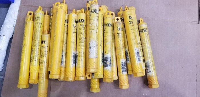 Used DeWalt DW5714  3/4" Spline Drive Hammer Drill Bit Lot of 31 Pieces