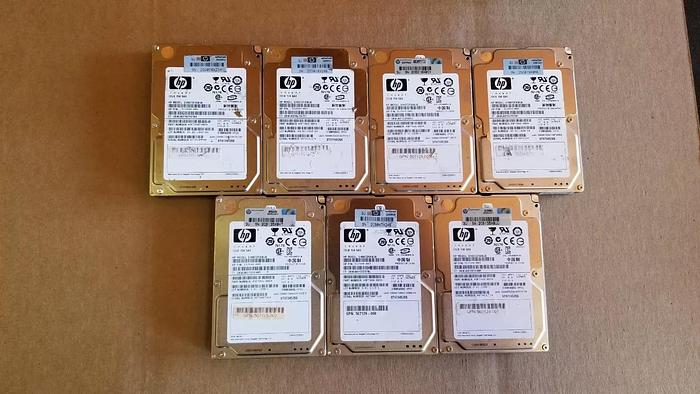 Used HP 512544-003 72GB 15K 2.5" SAS Drives Lot of 7