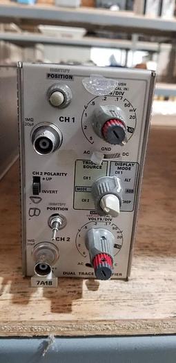 Used Tektronix 7A18 Dual Trace Amplifier Plug In Unit #4 READ!!