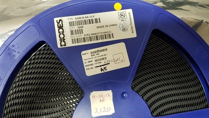 Diodes Incorporated SMBJ5.0A-13-F 2120 Pieces 2007 Date Code ROHS