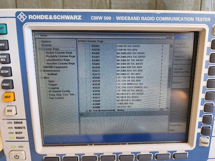Used Rohde & Schwarz CMW500 Wideband Radio Communication Tester 6GHz Enabled Errors!