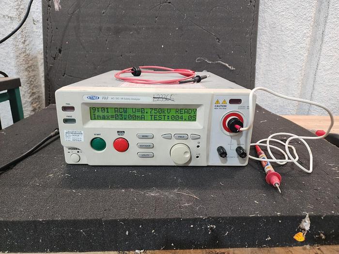 Used VITREK V63 AC/DC/IR Safety Analyzer with Leads READ!
