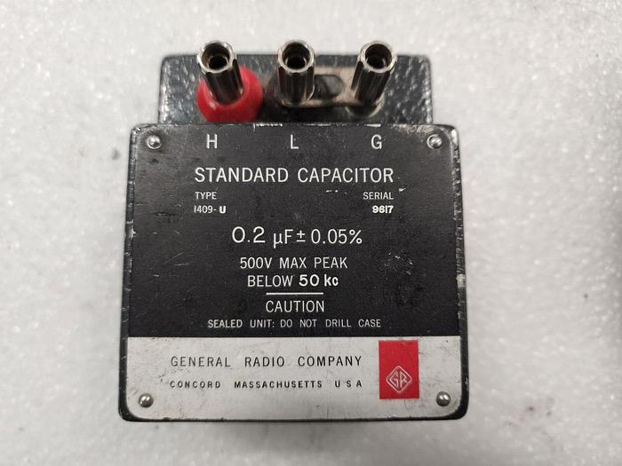 Used GenRad 1409-U Standard Capacitor 0.2uf+/-.05% Unit #1