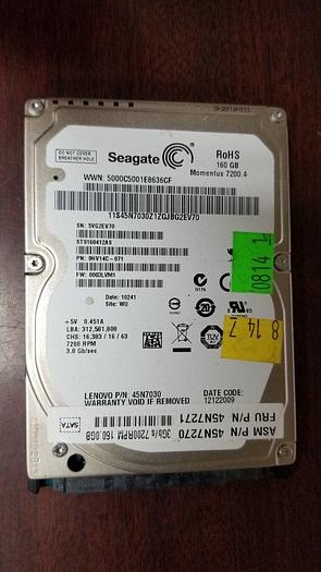 Used Seagate ST9160412AS 160GB 2.5" Laptop Drive