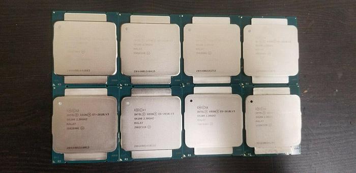 Used Intel E5-2618L V3 XEON 8 Core 2.30GHz SR200 Server CPU Lot of 8