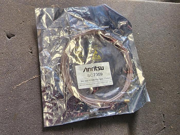 Anritsu BNC Male to SMB Plug Cable 3 Meter Unit #2 NEW!