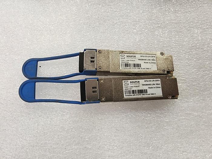 Used Source Photonics SPQ-CE-LR-CDFA 100G SFP Module Lot of 2