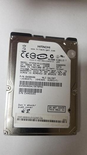 Used Hitachi HTS541612J9SA00 120GB 2.5" SATA Drive