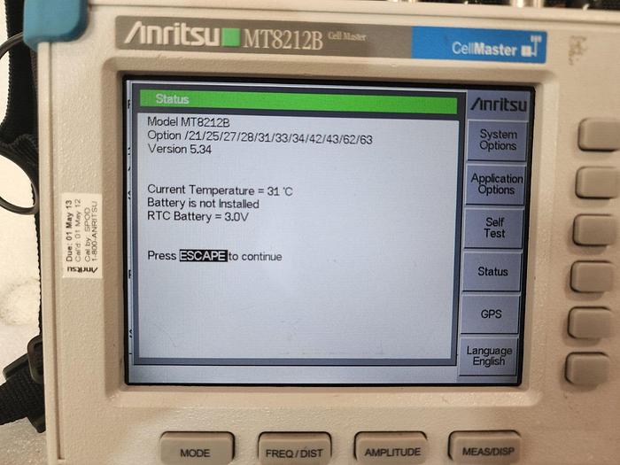 Used Anritsu MT8212B SiteMaster Many Options Unit #11