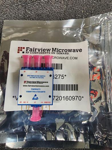 Fairview Microwave FMSW6275 SP3T 12-18GHz Pin Diode Switch NEW!!