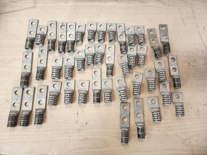 Burndy/T&B 2/0 Black Die Lugs Lot of 43 NEW!