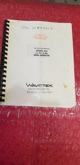 Used Wavetek 904 Signal Generator Instruction Manual