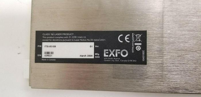 Used EXFO FTB-8510B Ethernet Test Module #3