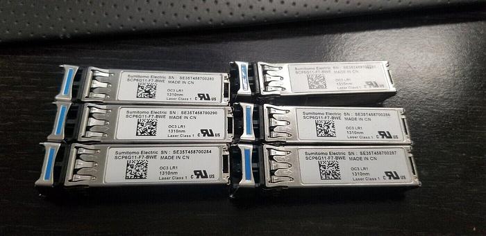 Used Sumitomo SCP6G11-F7-BWE SFP Modules Lot of 6