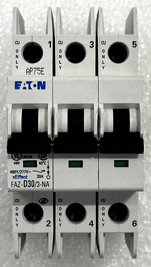 Eaton FAZ-D30/3-NA Circuit Breaker *New*