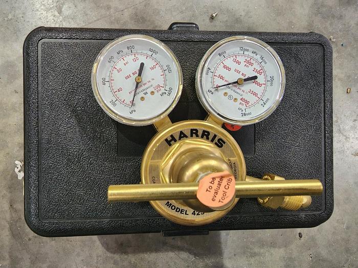 Used Harris 425-125 Gas Regulator Gage Set Unit #2