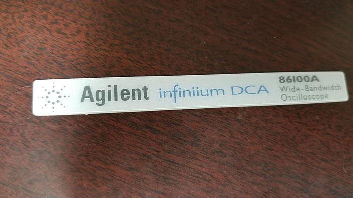 Agilent 86100A Wide-Bandwidth Oscilloscope Nameplate NEW!
