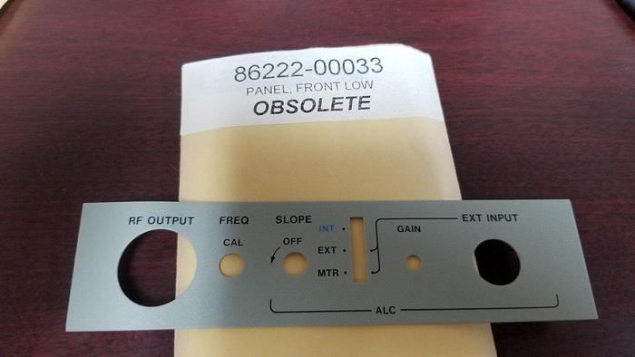 HP/Agilent 86222-00033 Front Panel NEW!